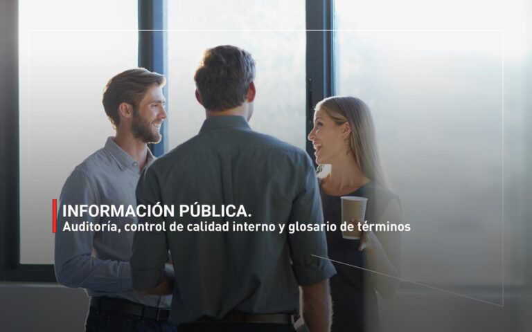 Información pública. Auditoría, control de calidad interno y glosario de términos